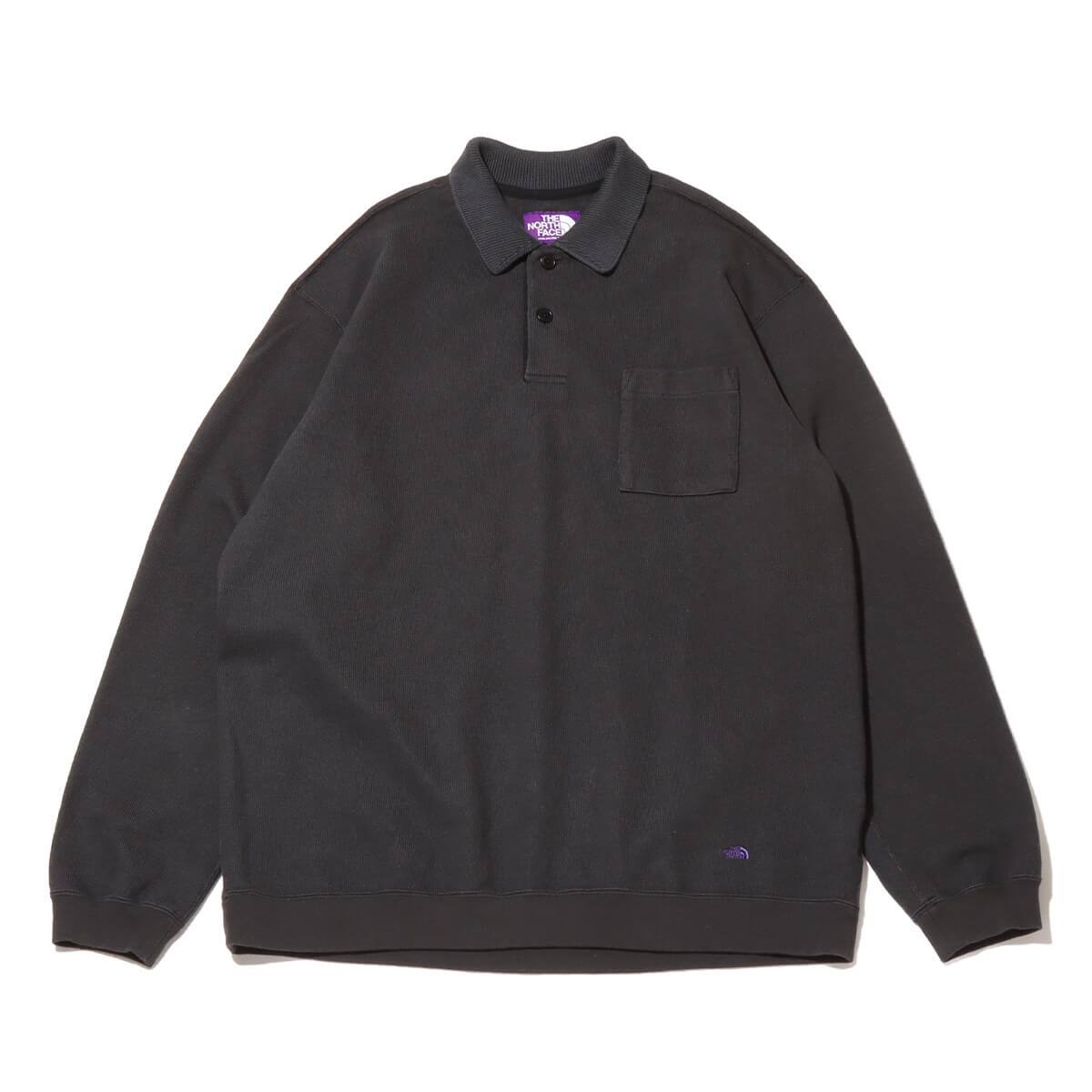 THE NORTH FACE PURPLE LABEL Field Long Sleeve Pocket Polo Charcoal 