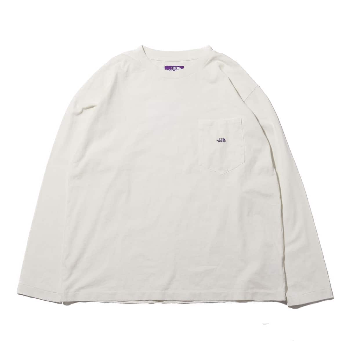 THE NORTH FACE 7OZ L/S POCKET TEE ECRU 20SS-I_photo_large