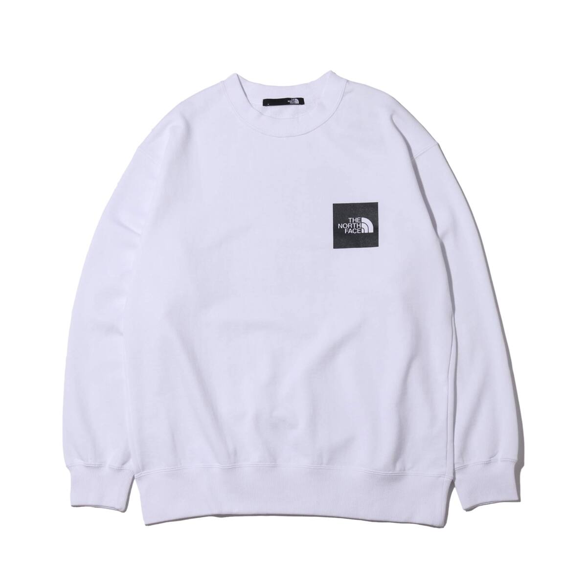 the north face logo sleeve crew sweatshirt