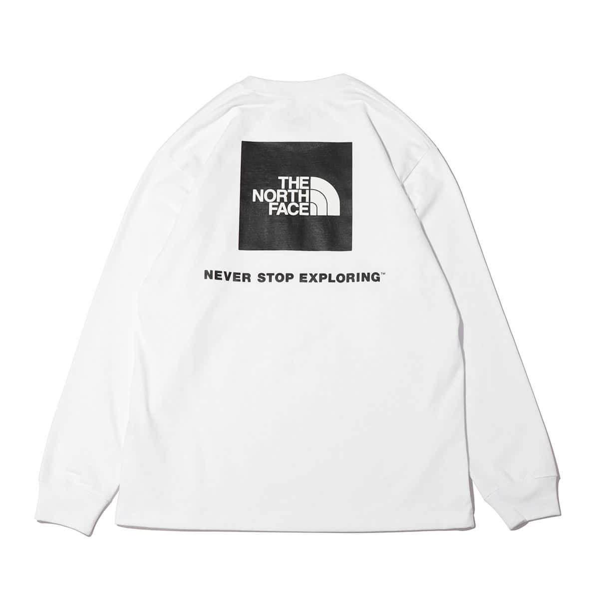 THE NORTH FACE L/S BACK SQUARE LOGO TEE ホワイト 21FW-I