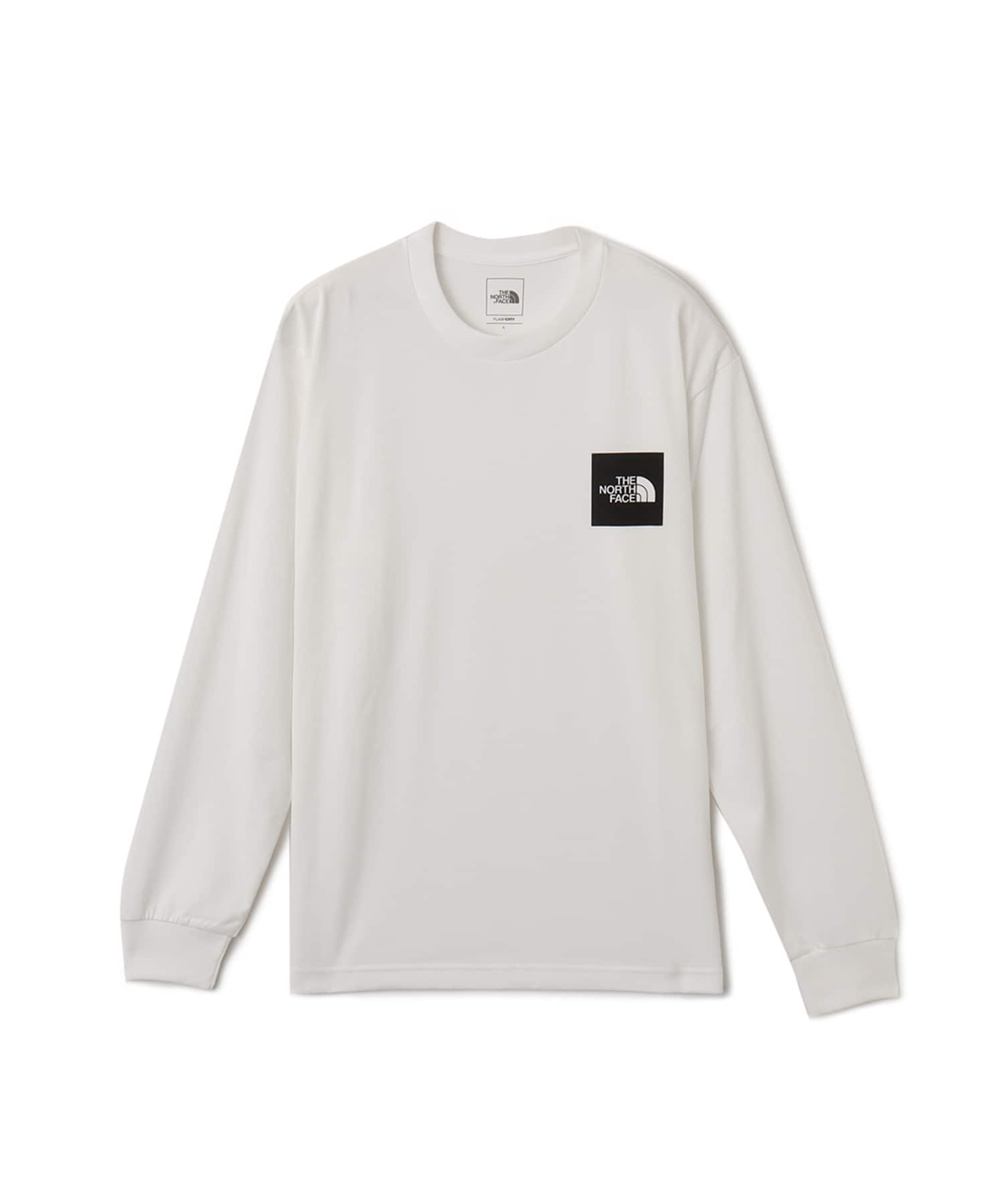 THE NORTH FACE L/S Square Logo Tee ホワイトのメイン画像