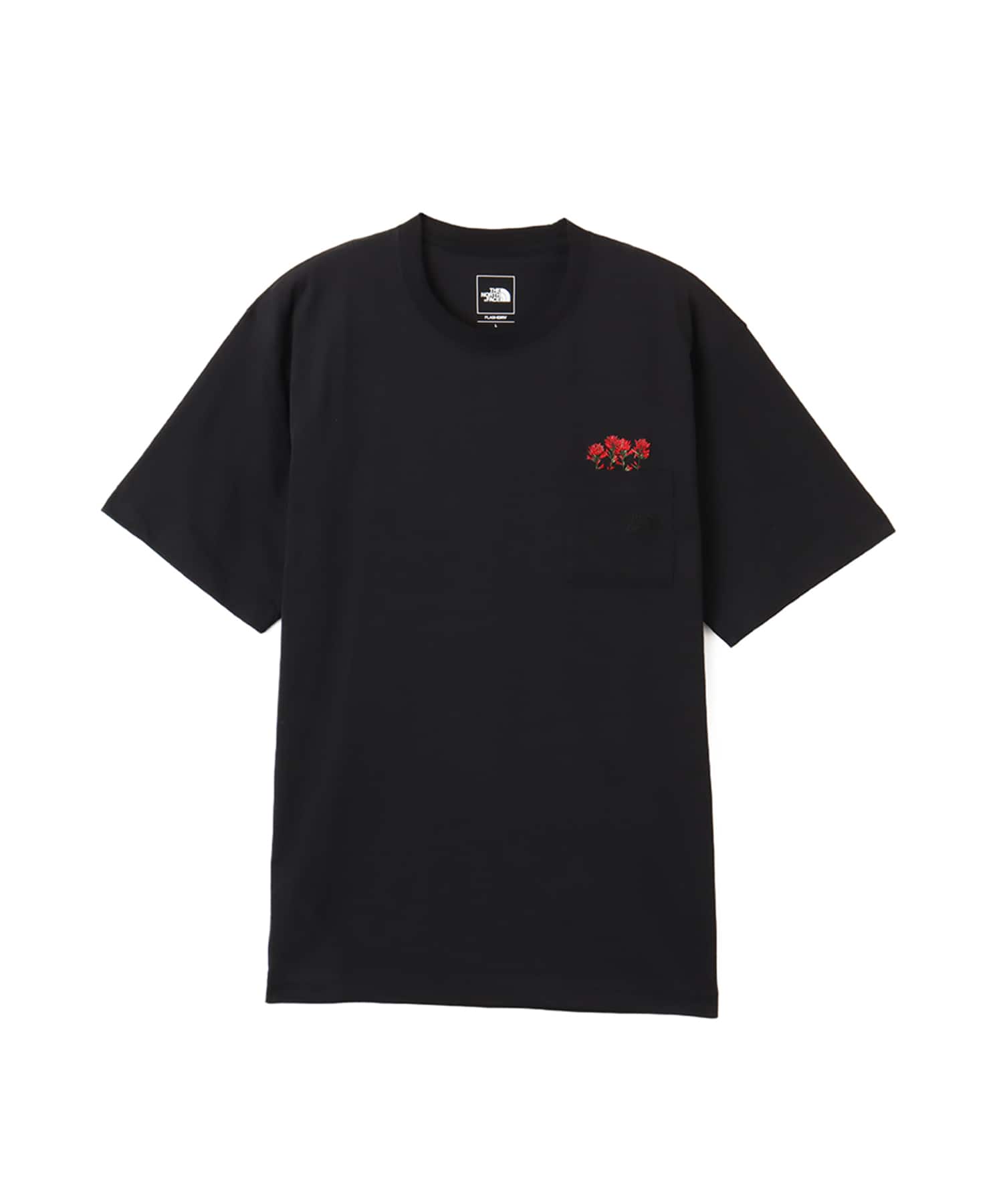 THE NORTH FACE S/S FD Flower Logo Tee ブラックのメイン画像