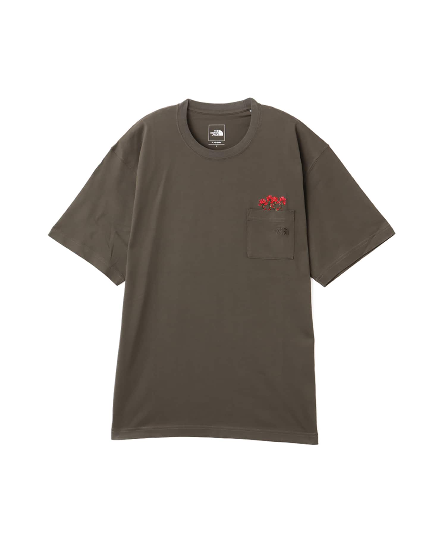 THE NORTH FACE S/S FD Flower Logo Tee ニュートープのメイン画像