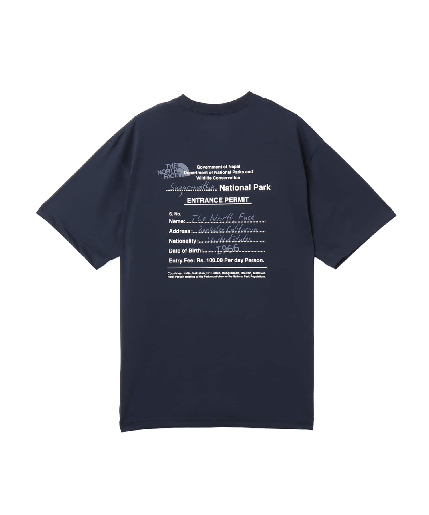 THE NORTH FACE S/S Entrance Permission Tee URBAN NAVYのメイン画像
