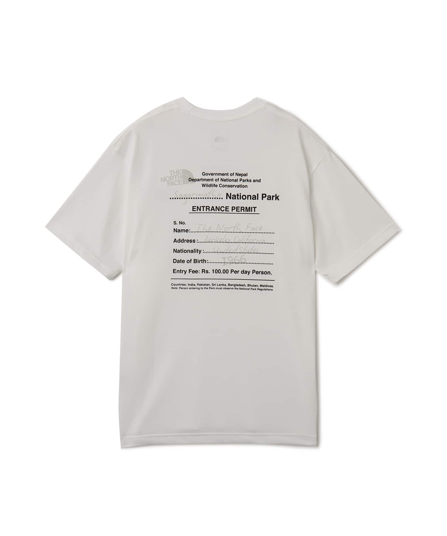 THE NORTH FACE S/S Entrance Permission Tee WHITEのメイン画像