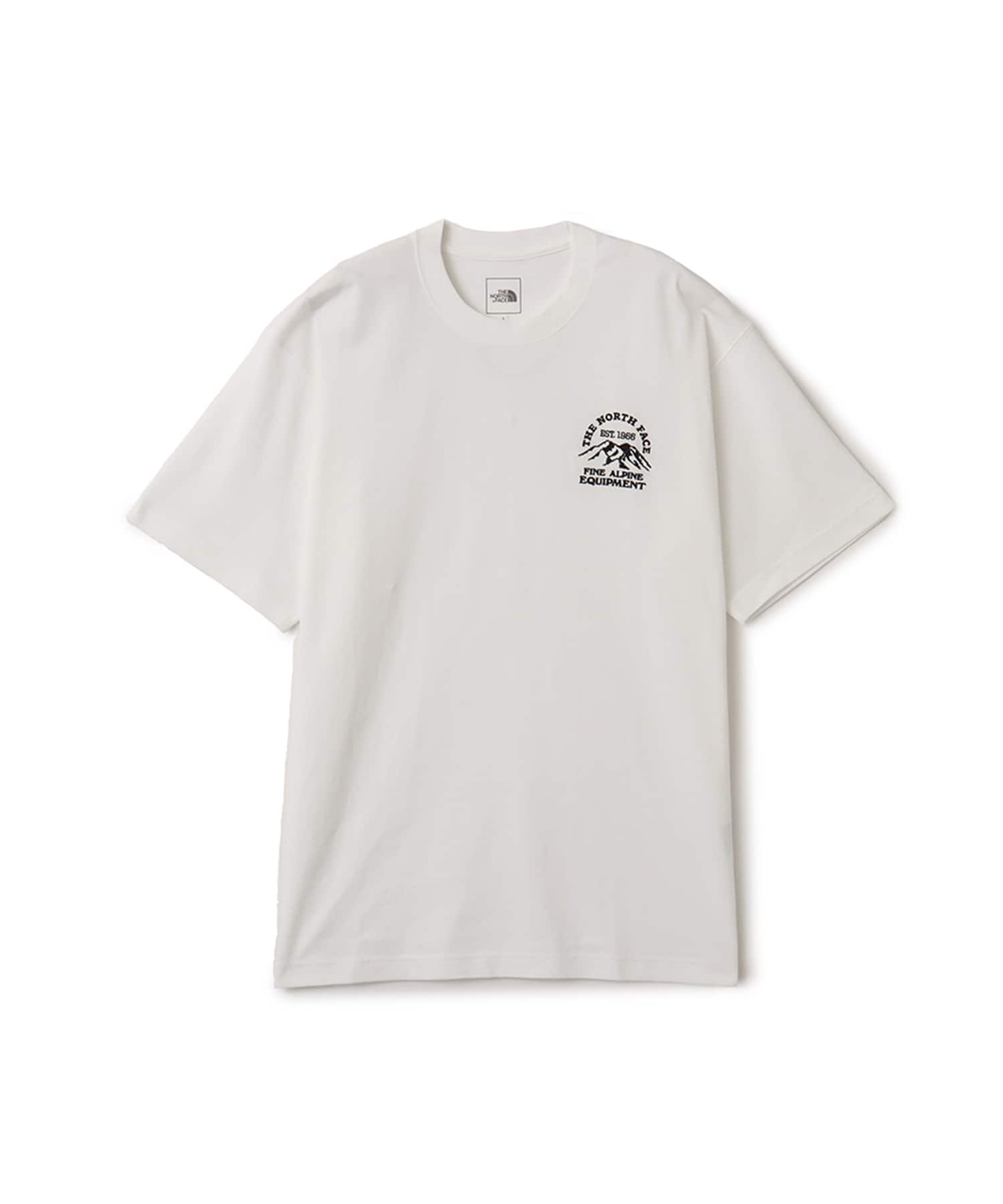 THE NORTH FACE S/S FINE ALPINE Mountain Tee WHITEのメイン画像
