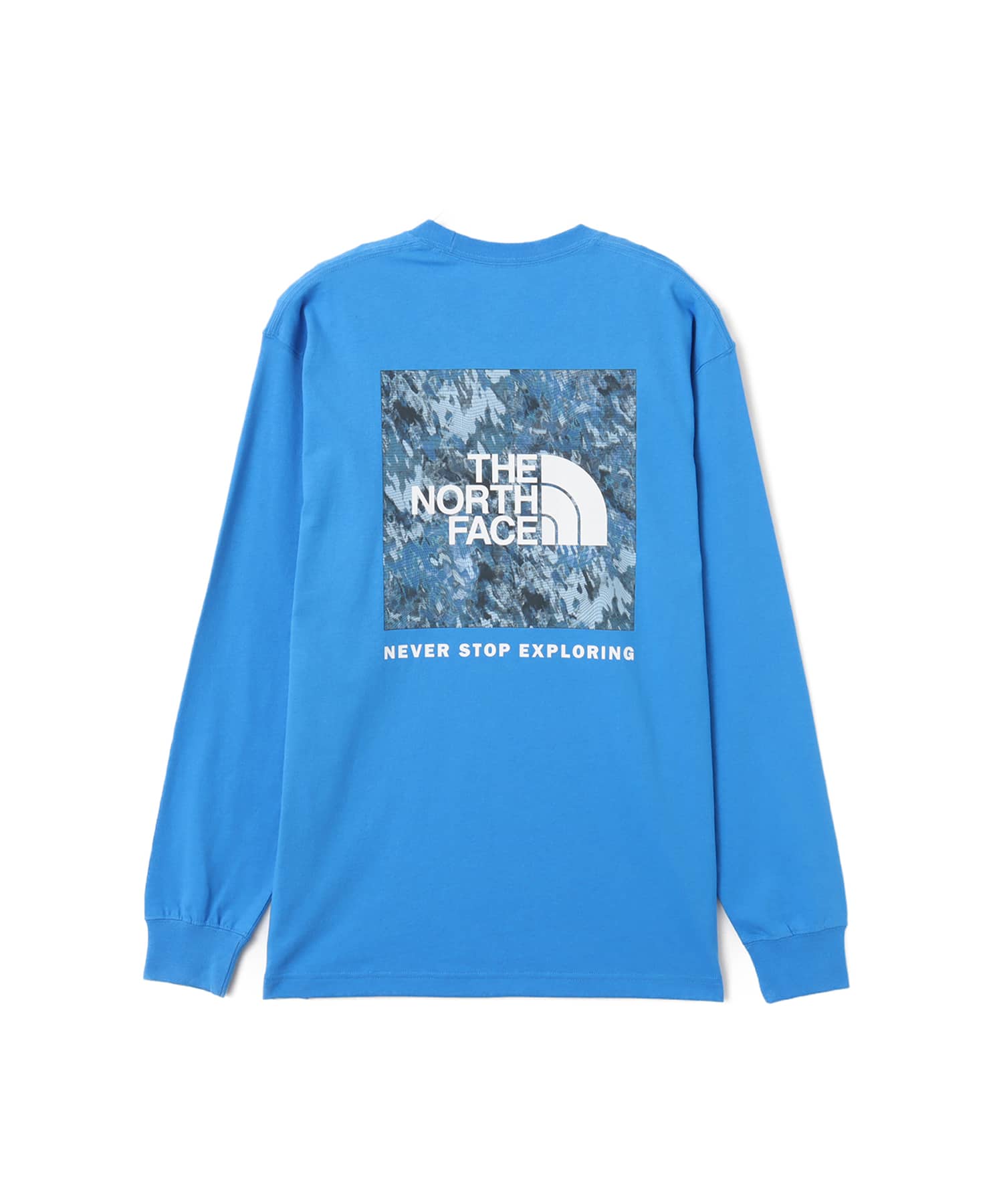 THE NORTH FACE L/S SQUARE Digital Graphic Tee CLEAR LAKE BLUEのメイン画像