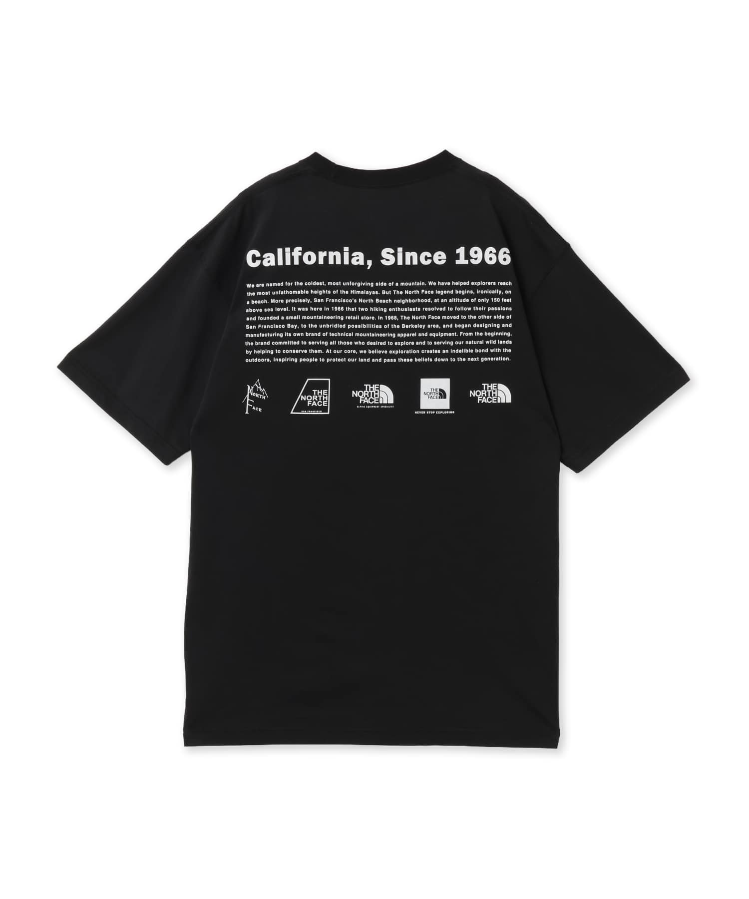 THE NORTH FACE S/S WASHED HISTORICAL LOGO TEE ブラックのメイン画像