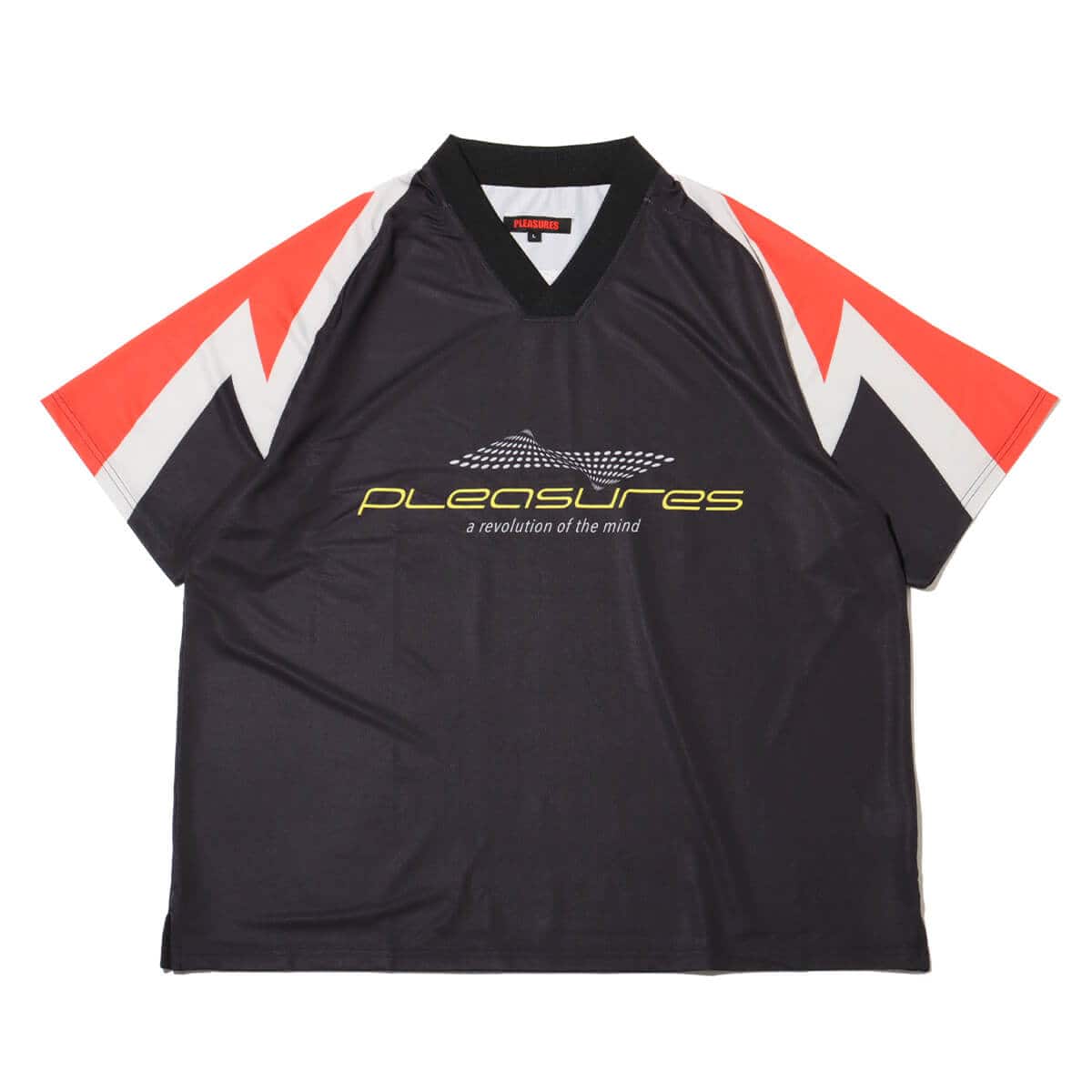 PLEASURES MIND SOCCER JERSEY BLACKのメイン画像