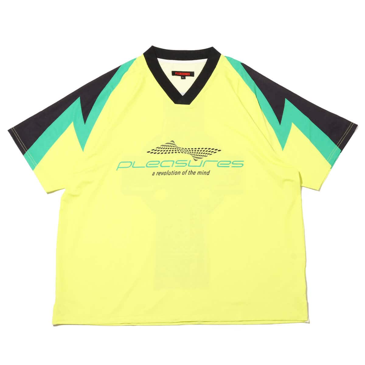PLEASURES MIND SOCCER JERSEY LIMEのメイン画像