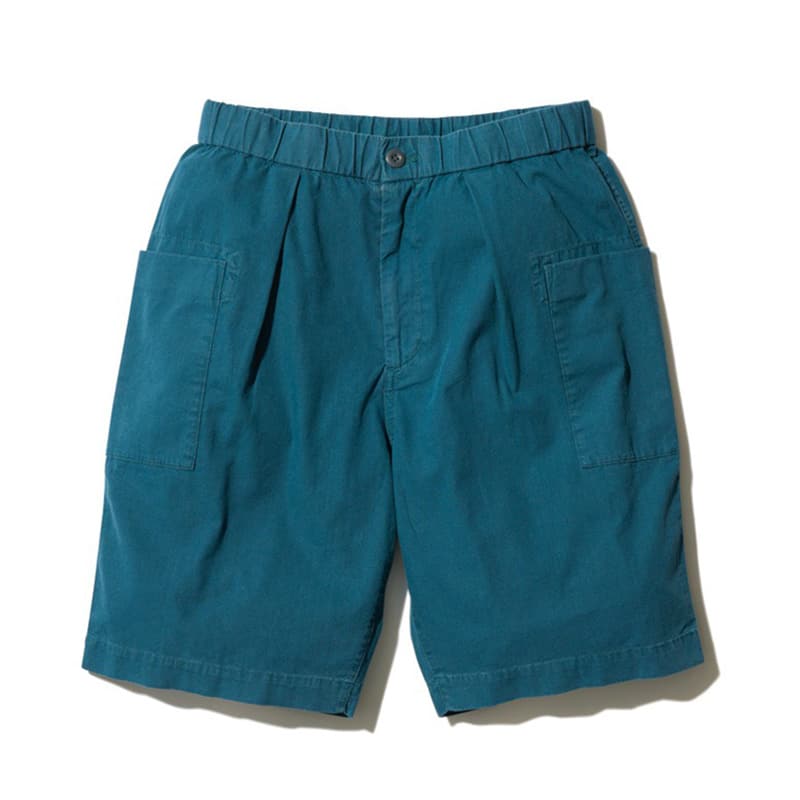 snow peak Natural Dyed RecycledCotton Shorts Blue 23SP-Iのメイン画像