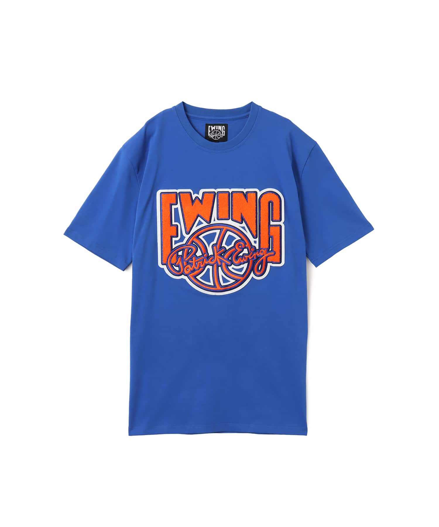 EWING Embroidered Logo T-Shirt ROYAL/ORANGEのメイン画像