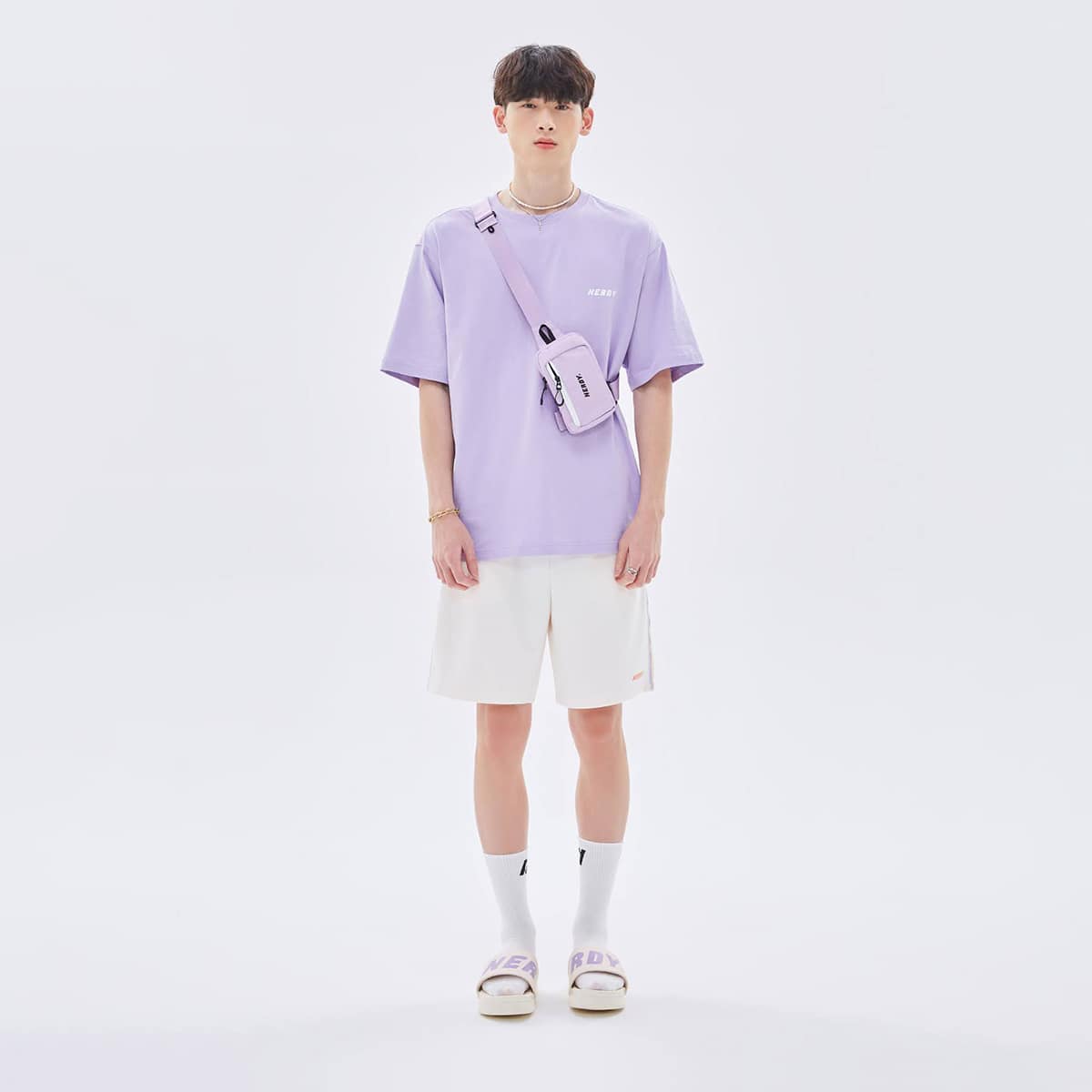 NERDY Essential 1/2 Sleeve T-shirt LIGHT PURPLE 22SU-I