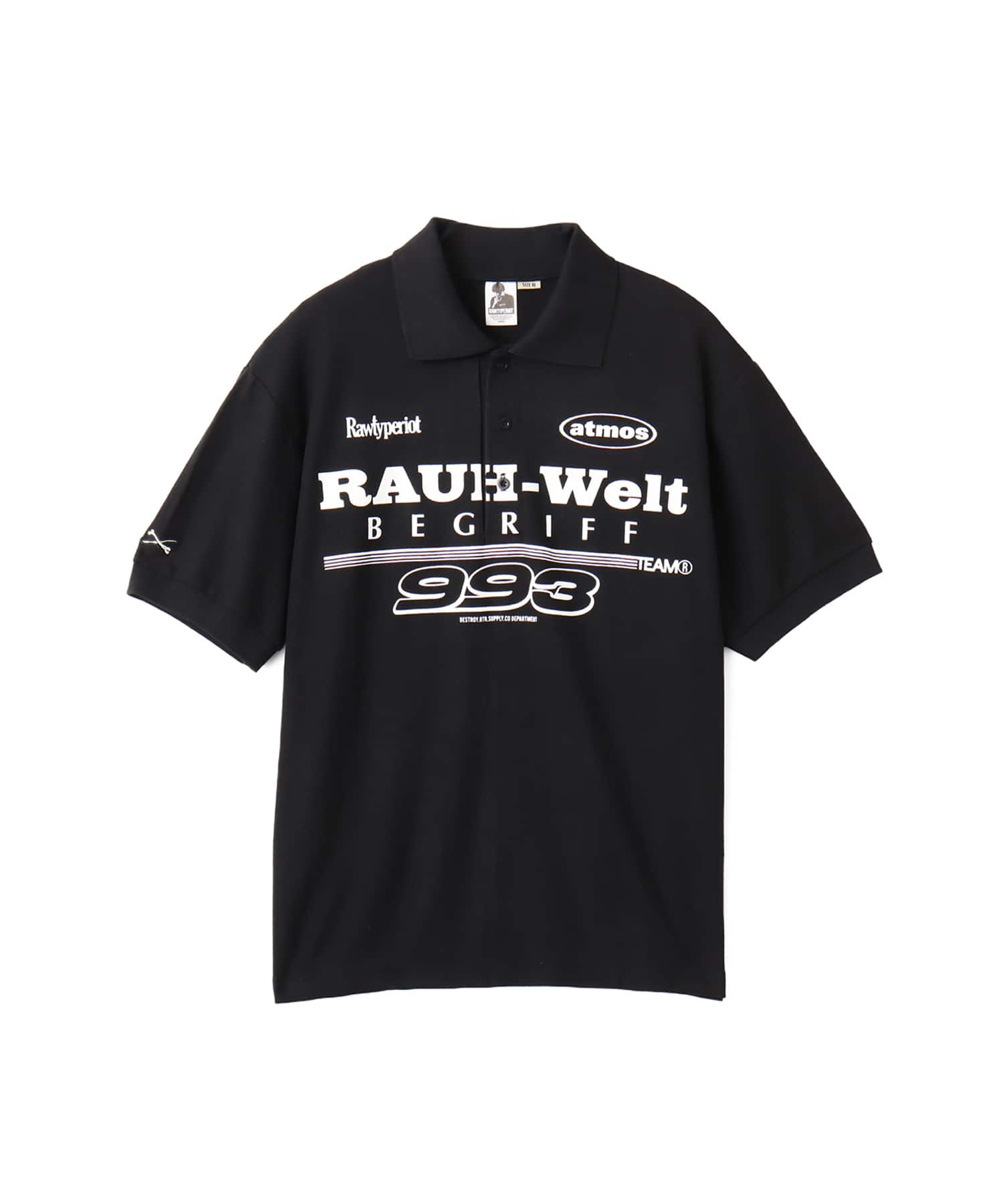 RawTypeRiot x RWB x Atmos Polo Shirt BLACKのメイン画像