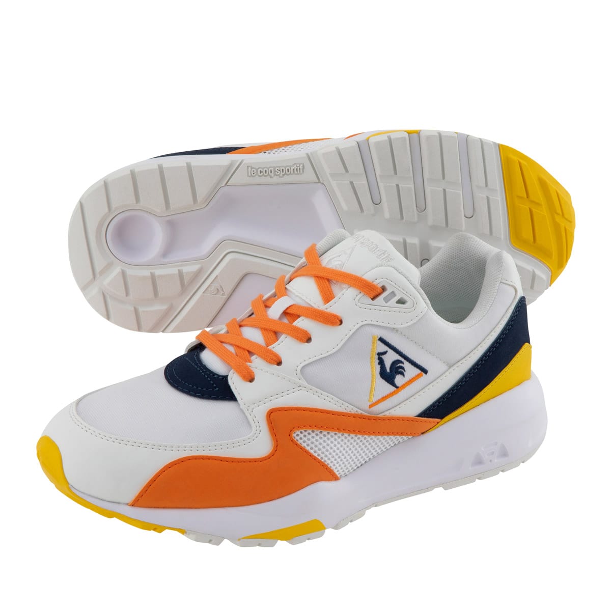 le coq sportif LCS R800 Z1 ホワイト/オレンジ 22SS-Sのメイン画像