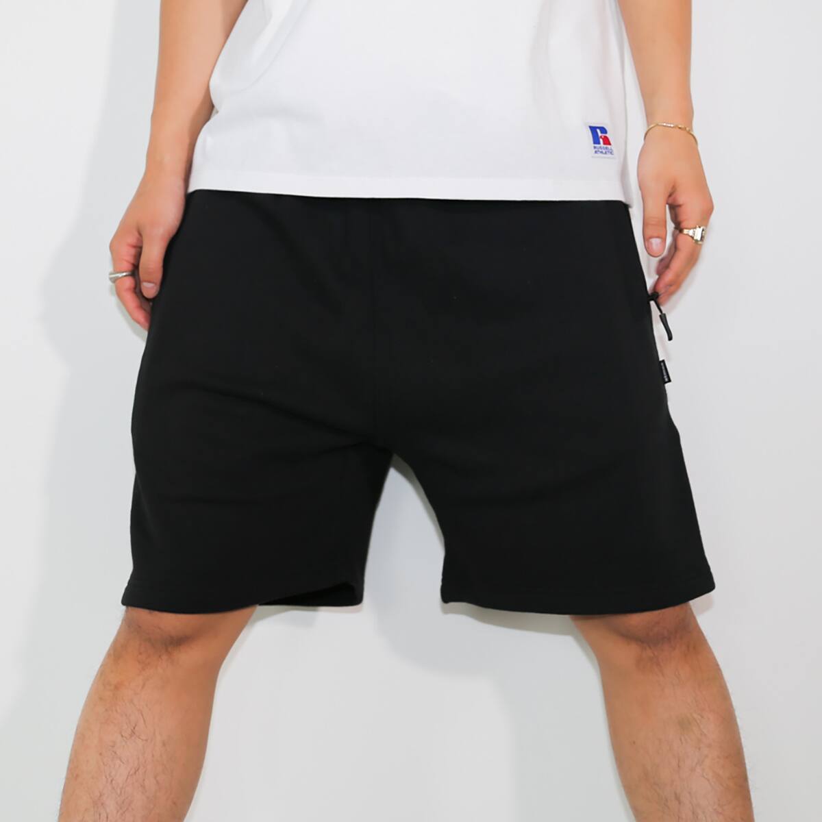 atmos x RUSSELL ATHLETIC SWEAT SHORTS BLACK 21SP-I_photo_large