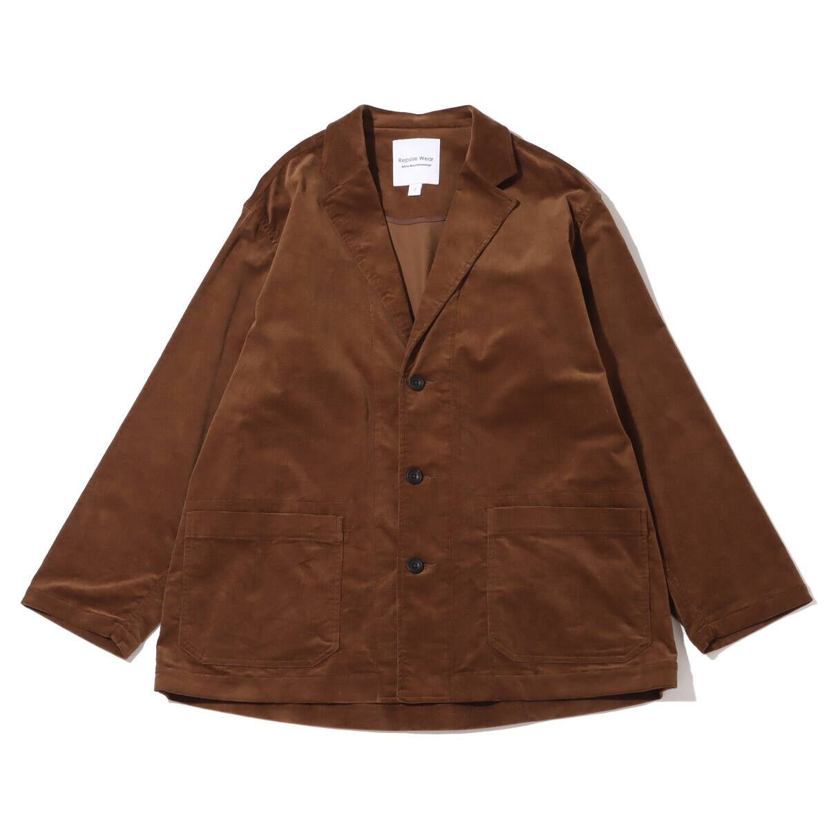 WHITE MOUNTAINEERING STRETCHED CORDUROY LAPEL JACKET BROWN 21FA-Iのメイン画像