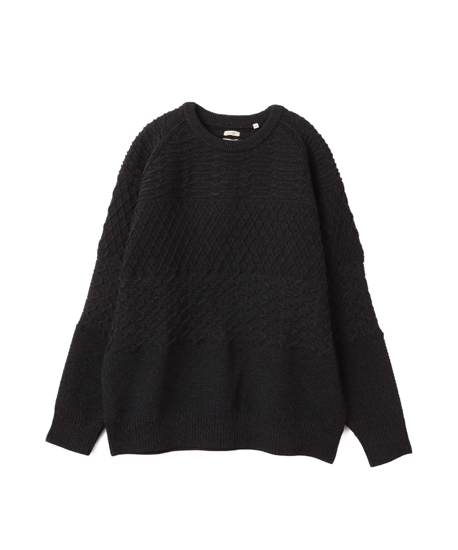 nanamica Crew Neck Sweater Blackのメイン画像