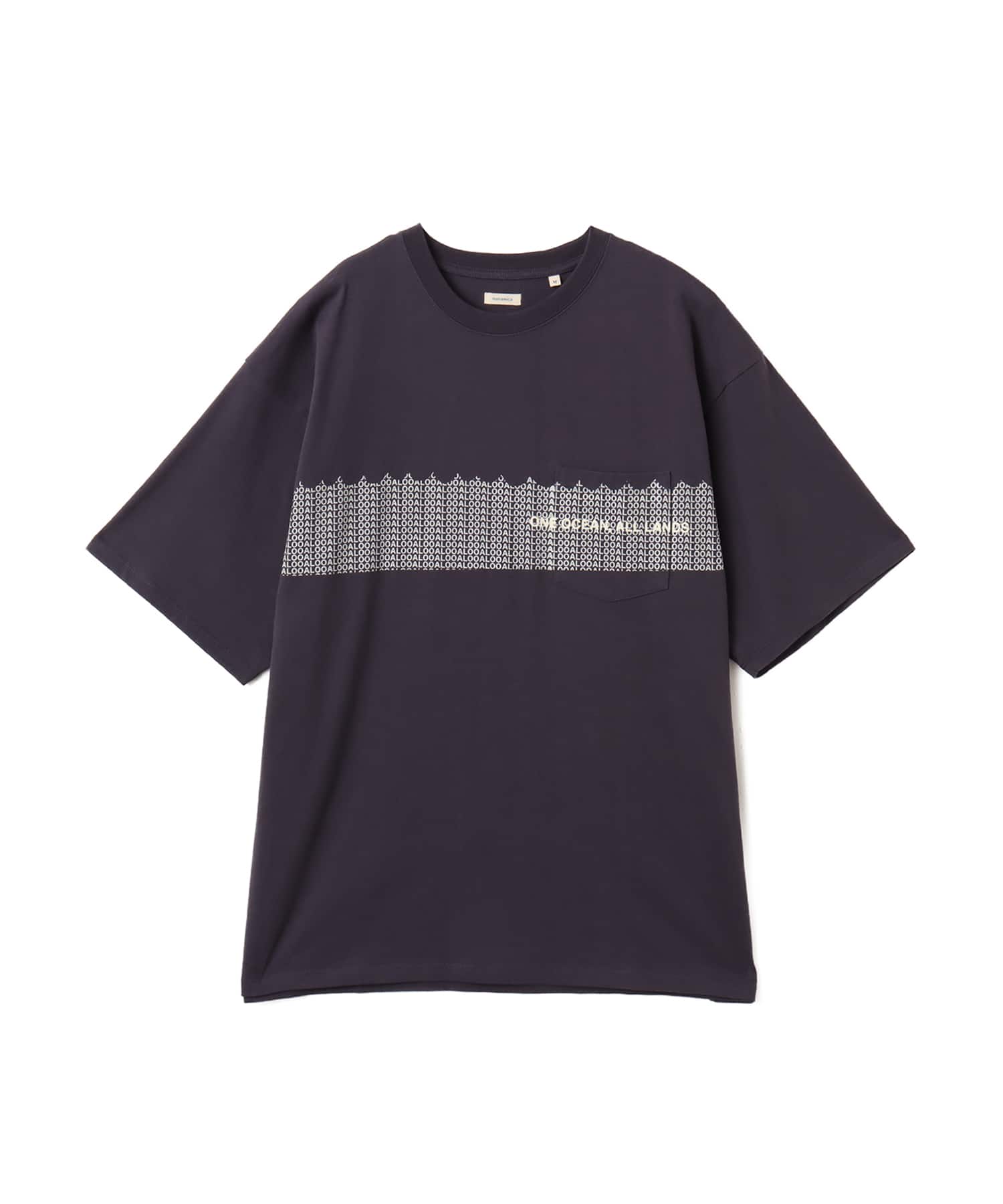 nanamica OOAL Graphic Pocket Tee Vintage Navyのメイン画像
