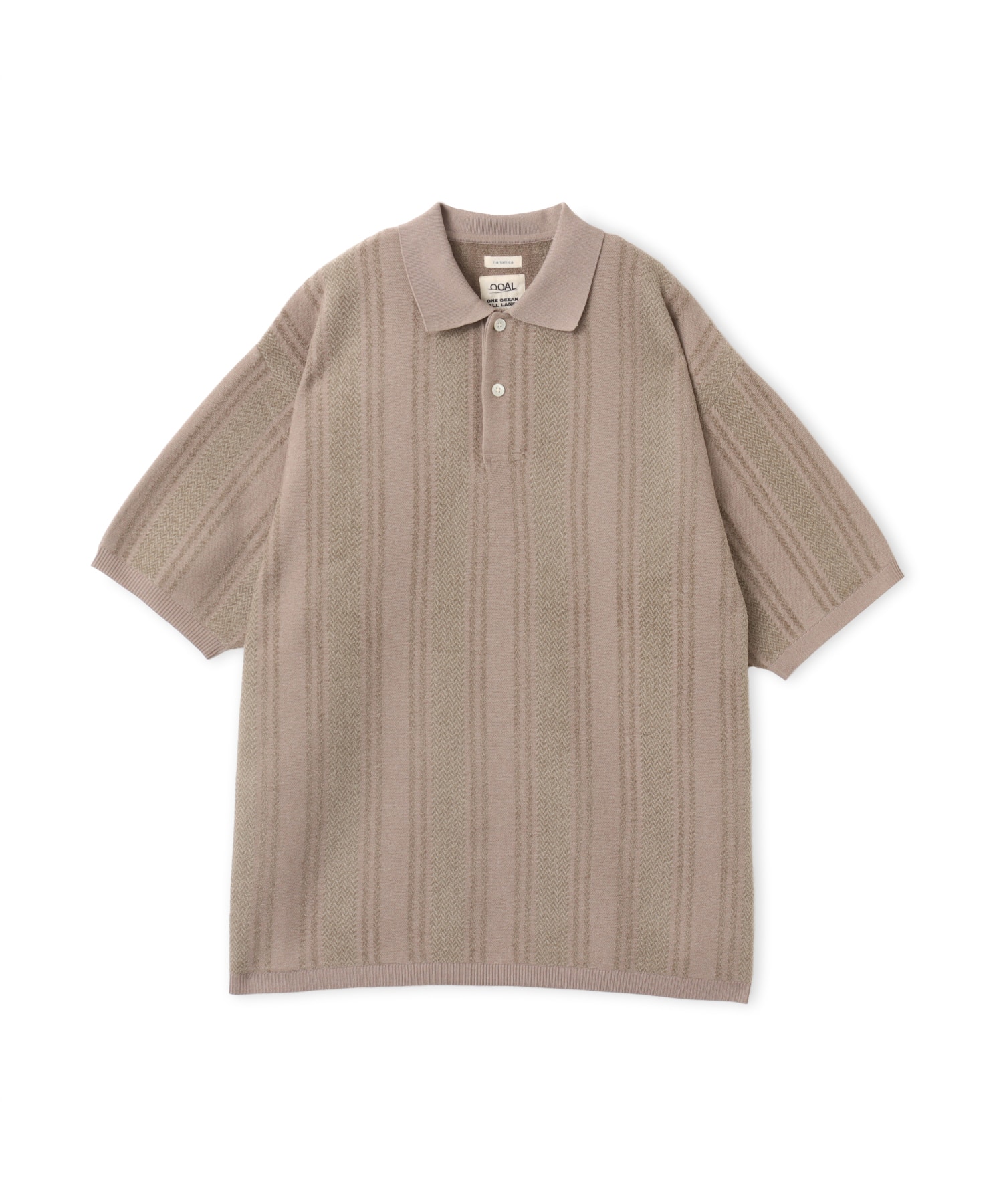 nanamica Knit Polo Sweater Beigeのメイン画像