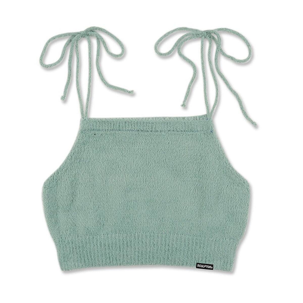 SCULPTOR Fuzzy Self-Tie Bustier GREEN 21FA-Iのメイン画像
