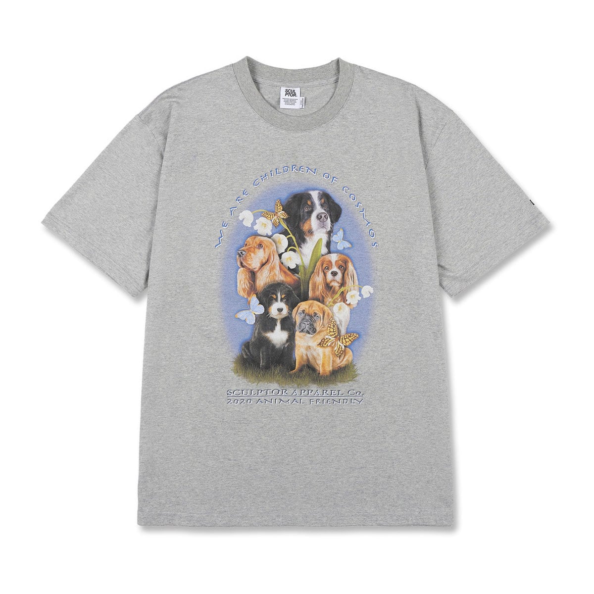 SCULPTOR Puppy Friends T-Shirts GRAY 21SU-I