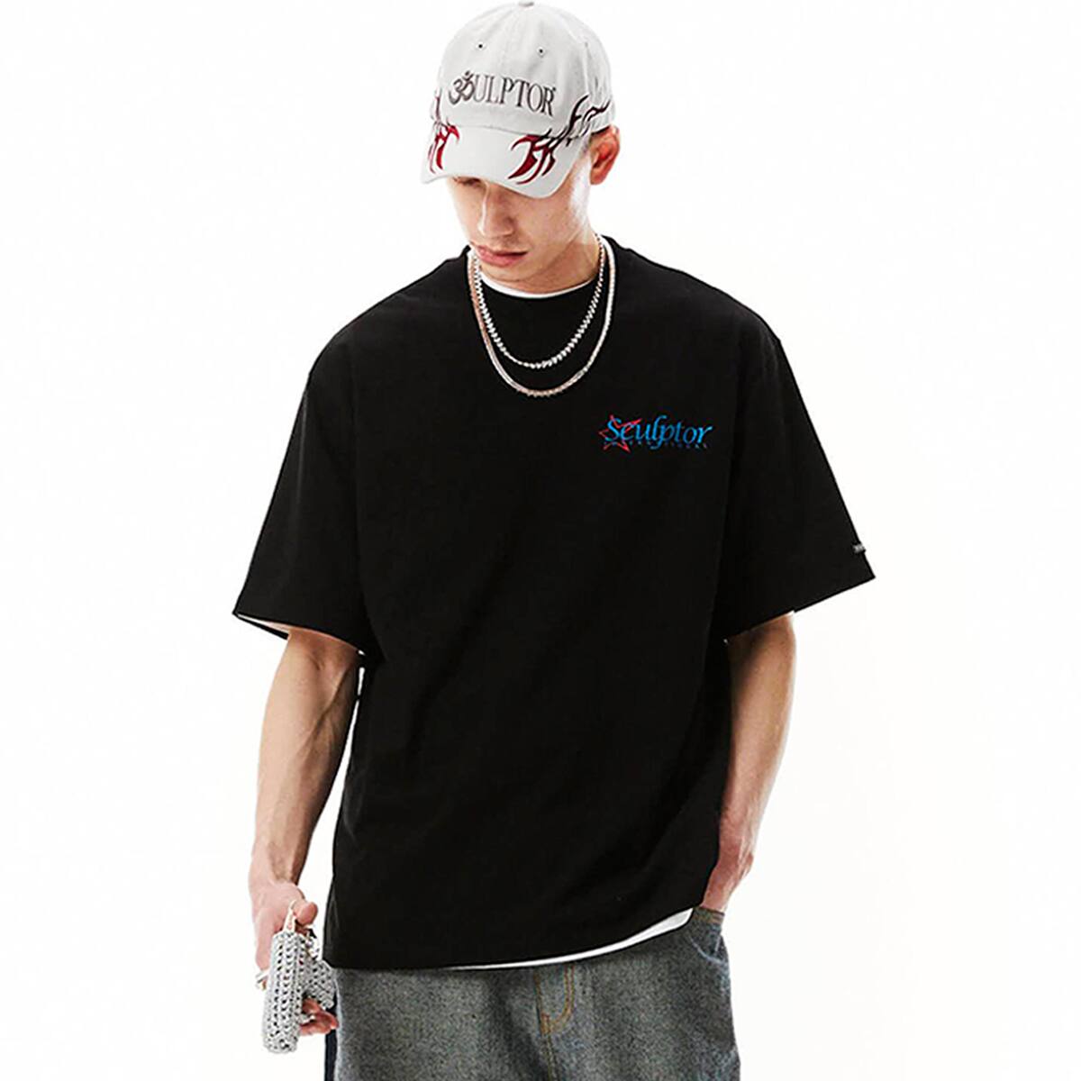 SCULPTOR Star Logo Tee BLACK 22SU-Iのメイン画像