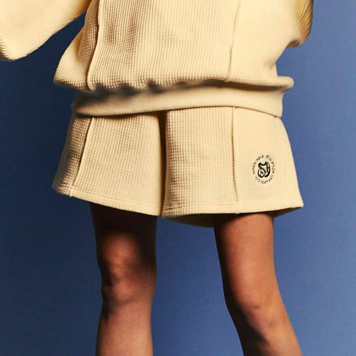 SCULPTOR Monogram Waffle Shorts CREAM 22SU-Iのメイン画像