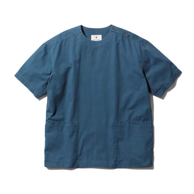 snow peak NaturalDyed RecycledCotton SS Pullover Blue 23SP-Iのメイン画像