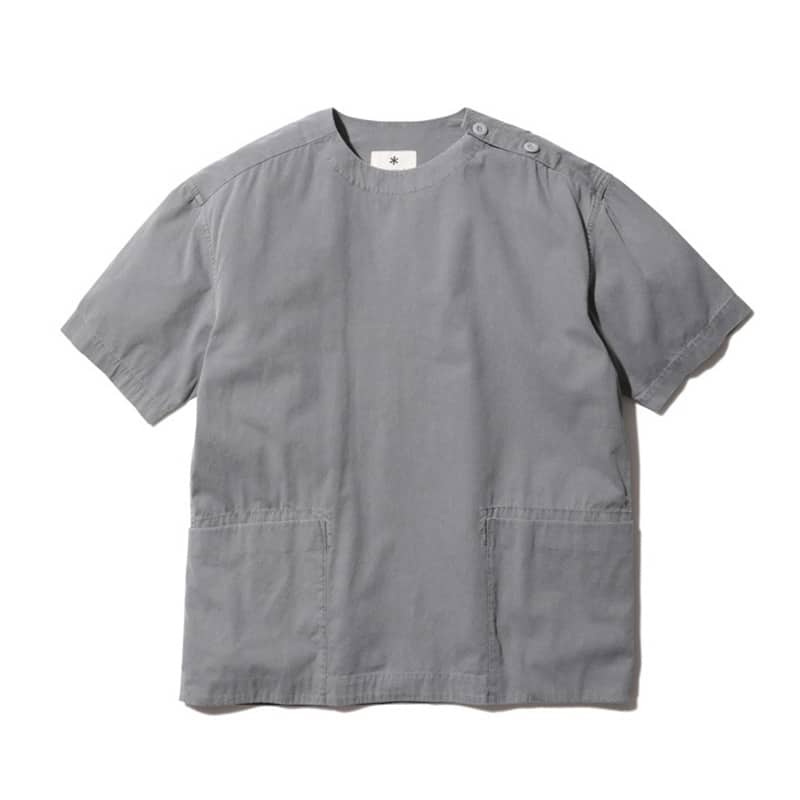 snow peak NaturalDyed RecycledCotton SS Pullover Grey 23SP-Iのメイン画像