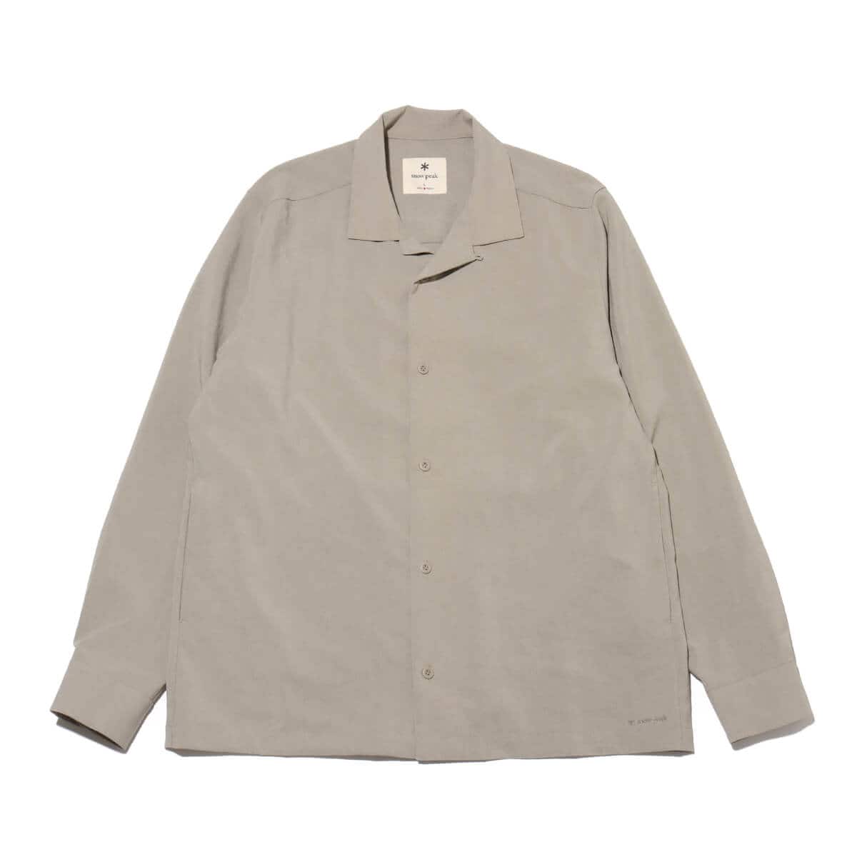 snow peak Pe Light Poplin Shirts Beige 24SP-Iのメイン画像