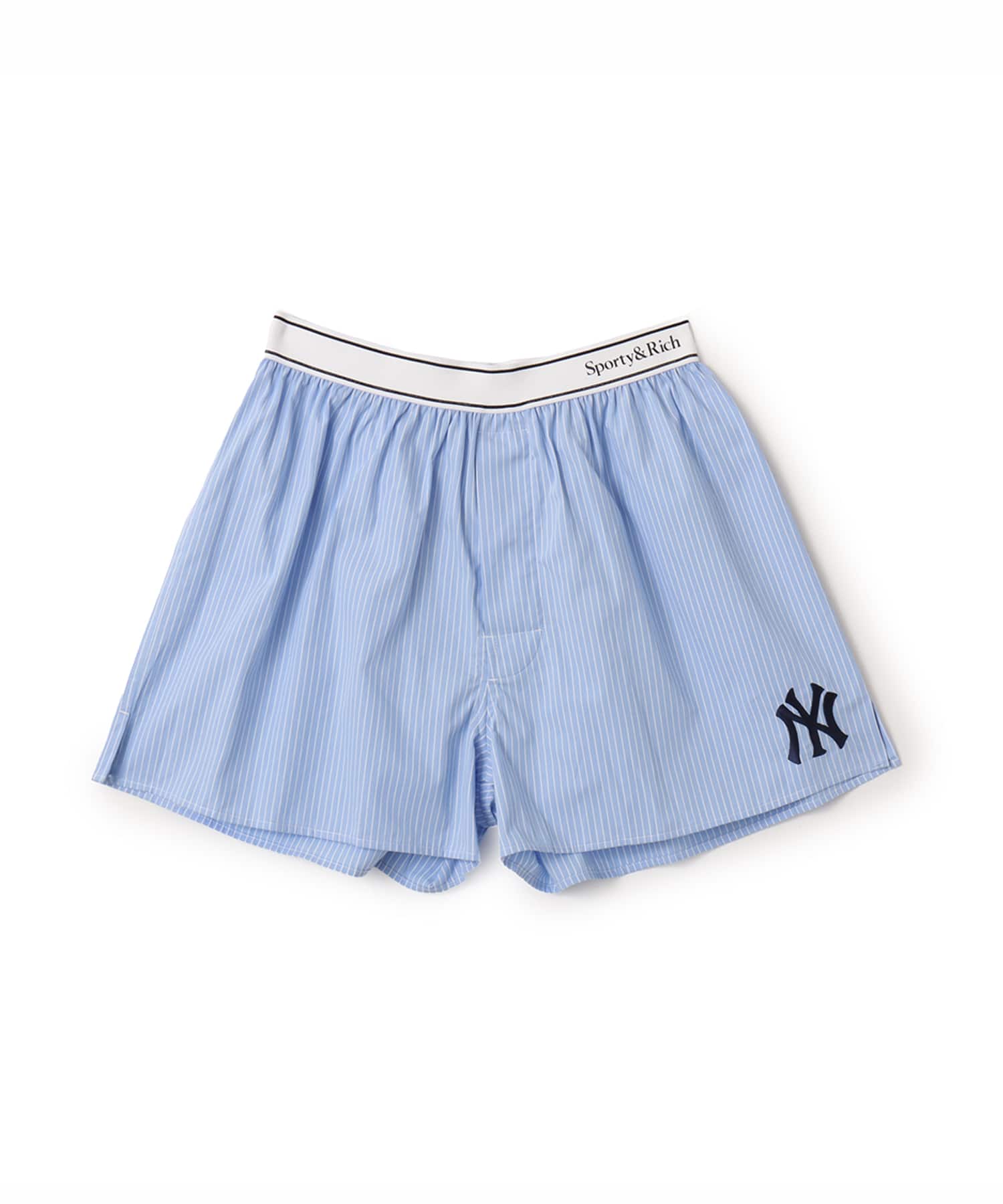 SPORTY＆RICH Heritage Yankees Serif Boxer Blue Stripeのメイン画像