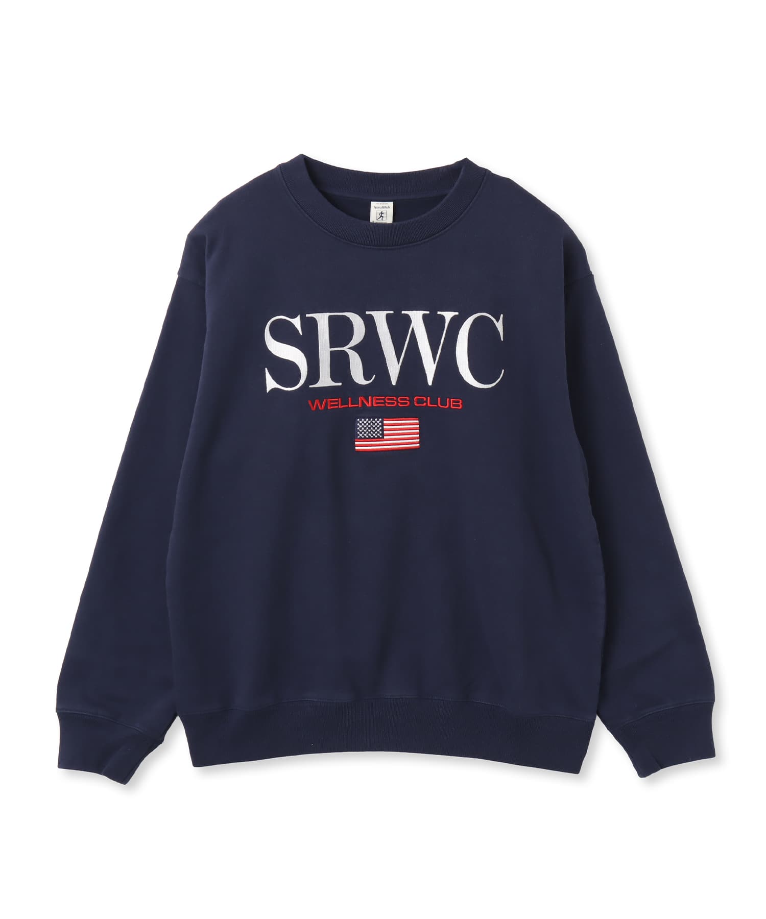 SPORTY＆RICH Nautical Embroidered Crewneck Dark Navyのメイン画像