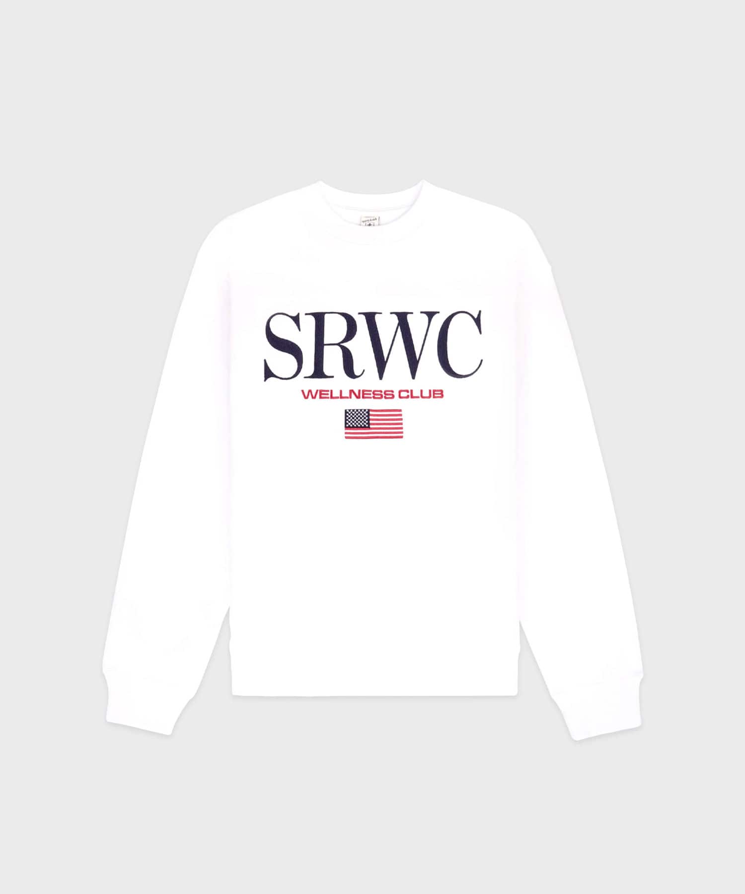 SPORTY＆RICH Nautical Embroidered Crewneck Whiteのメイン画像