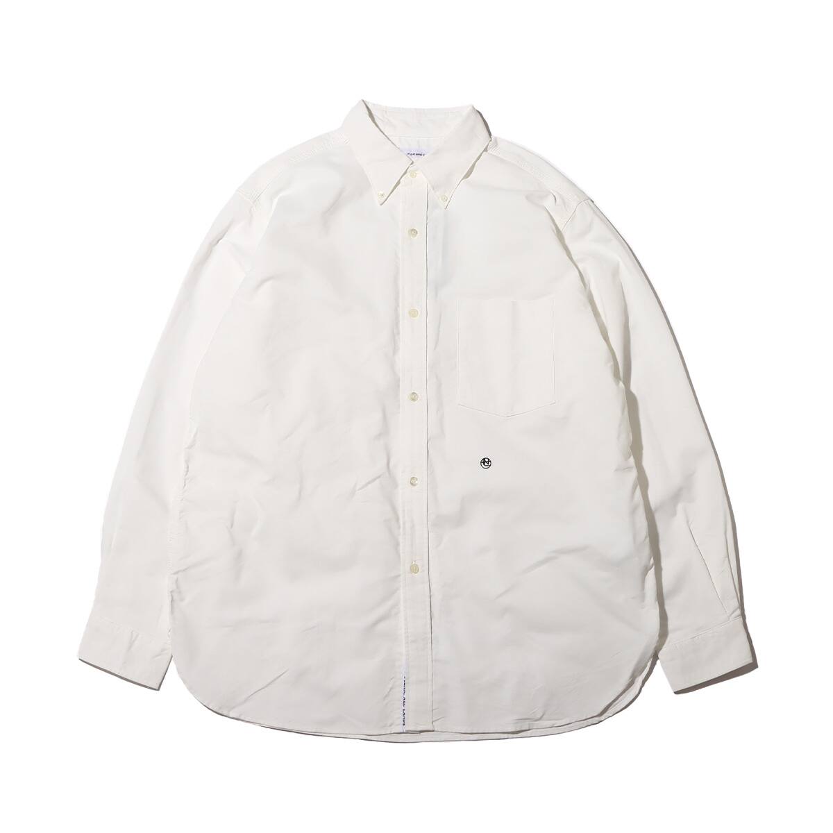 nanamica Button Down Wind Shirt White 23SP-Iのメイン画像