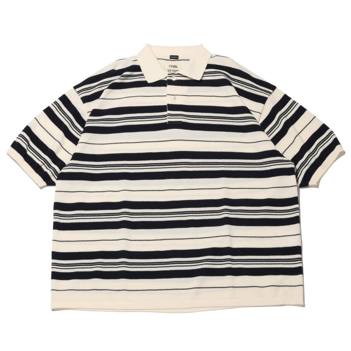 nanamica Stripe Polo Sweater Ecru