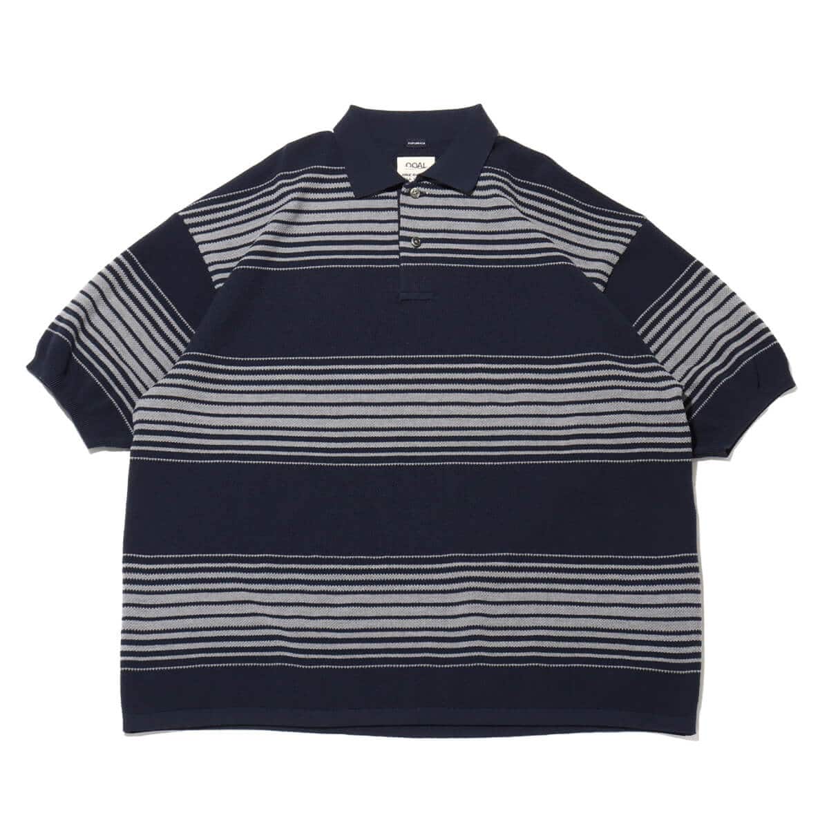 nanamica Stripe Polo Sweater Navy ナナミカ ストライプ ポロ 