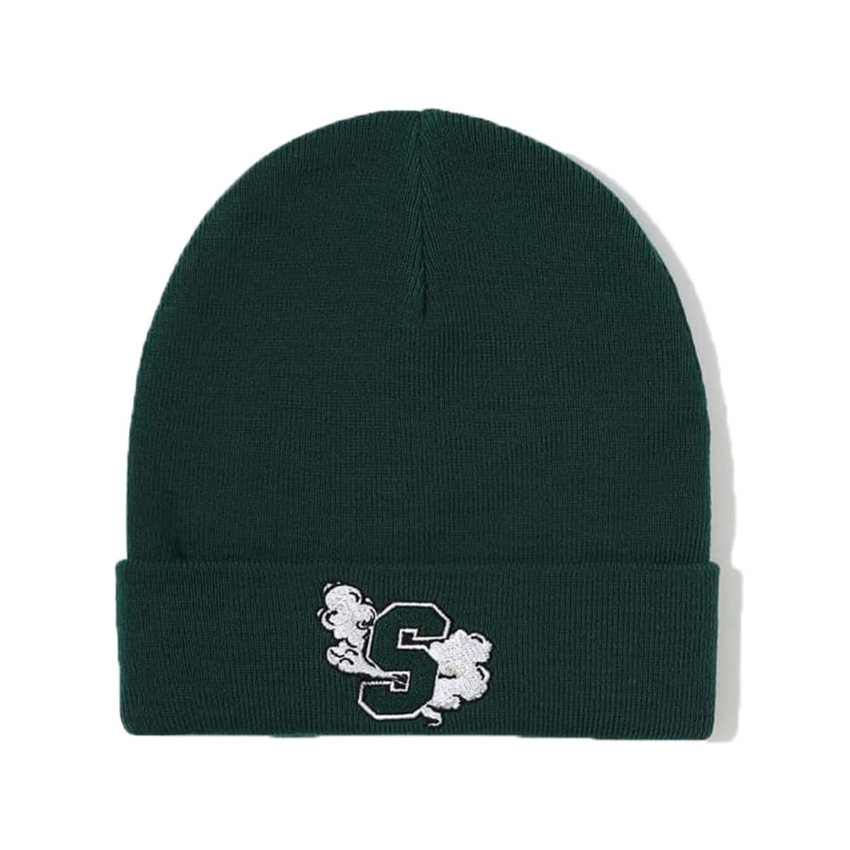 SUPPLIER SMOKE LOGO BEANIE GREEN 21FA-I