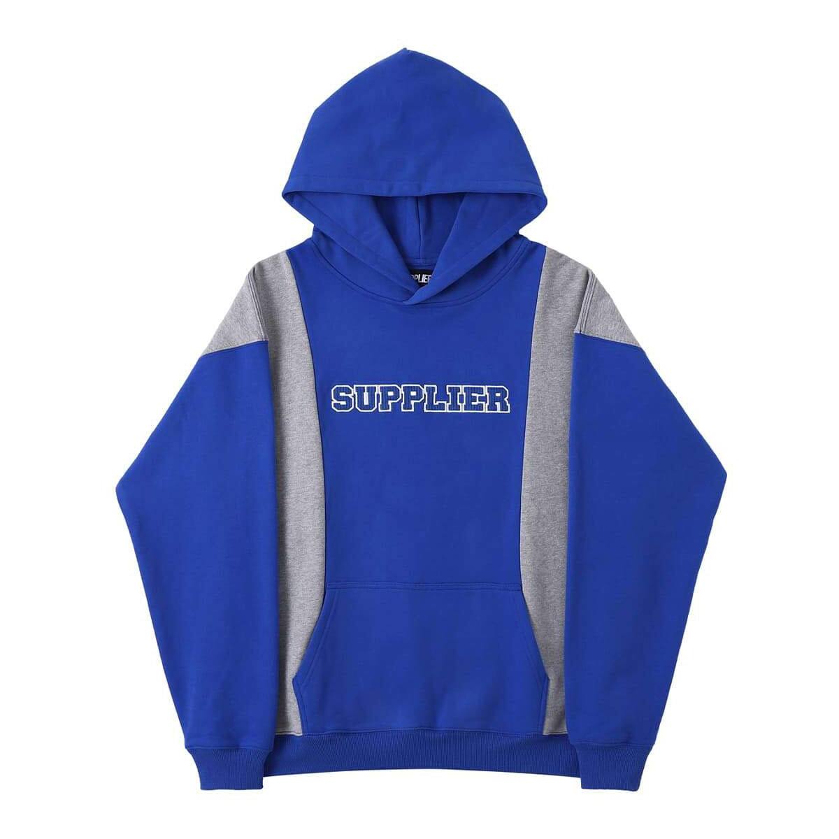 SUPPLIER BICOLOR PANEL HOODIE BLUE 21FA-I