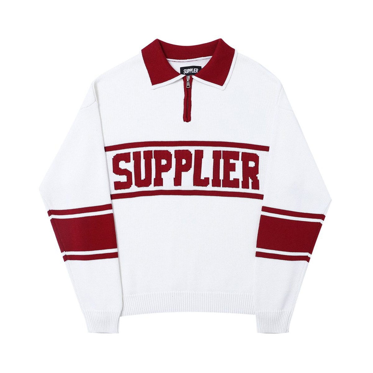 SUPPLIER COLLEGE LOGO KNIT WHITE 21FA-I