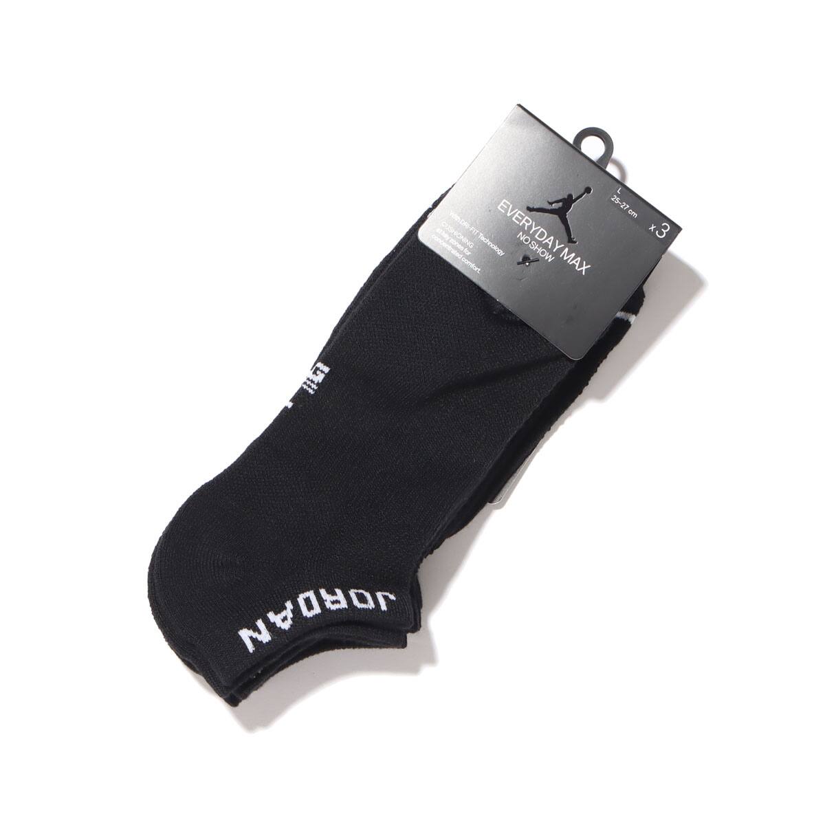 JORDAN BRAND U J EVERYDAY MAX NS 3PR BLACK/BLACK/BLACK 22SU-Iのメイン画像