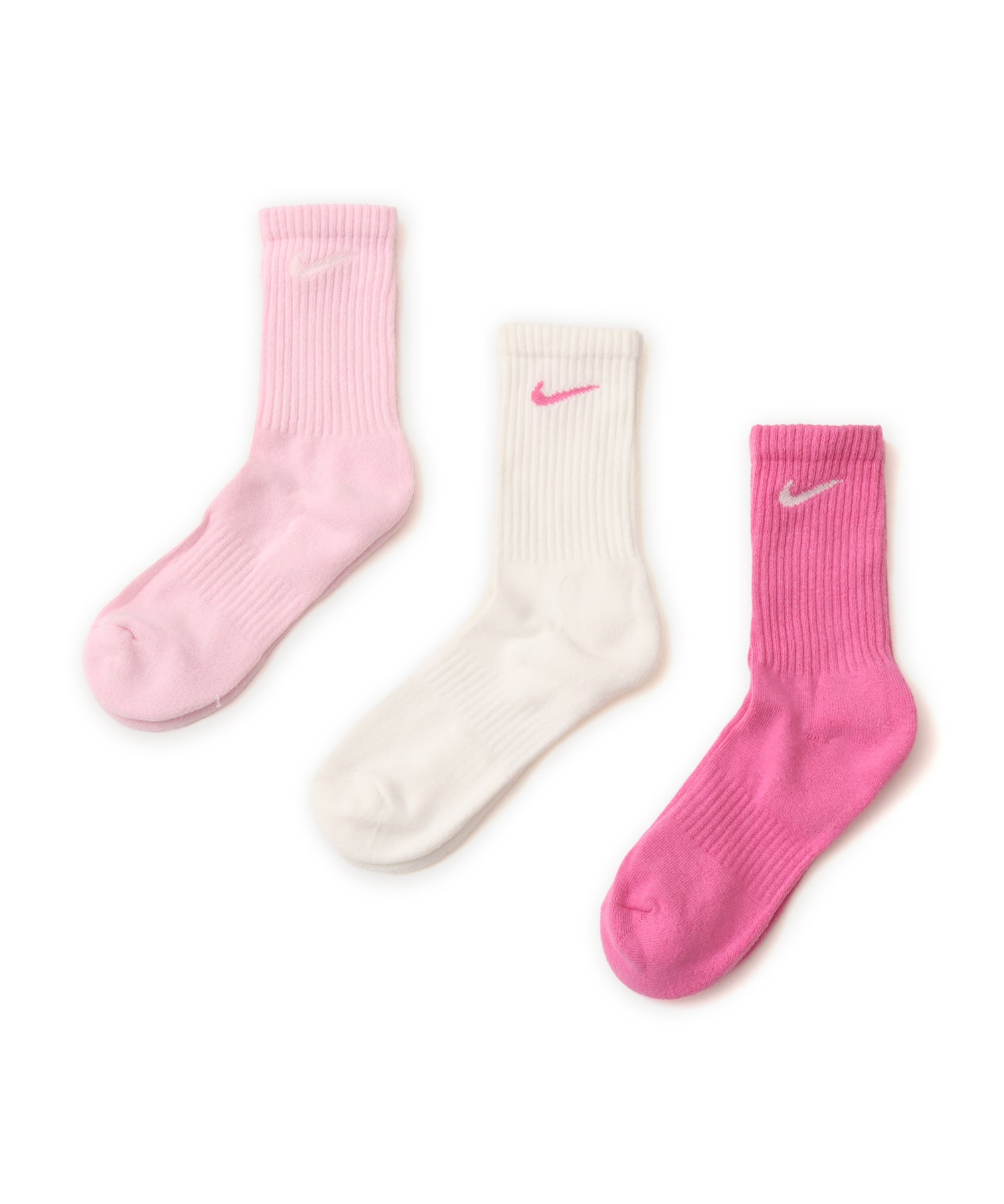 NIKE U NK EVERYDAY CSH CRW 3PR 132 PLAYFUL PINK(SAIL)/SAIL(PLAYFUL PINK)/PINK FOAM(SAIL)のメイン画像