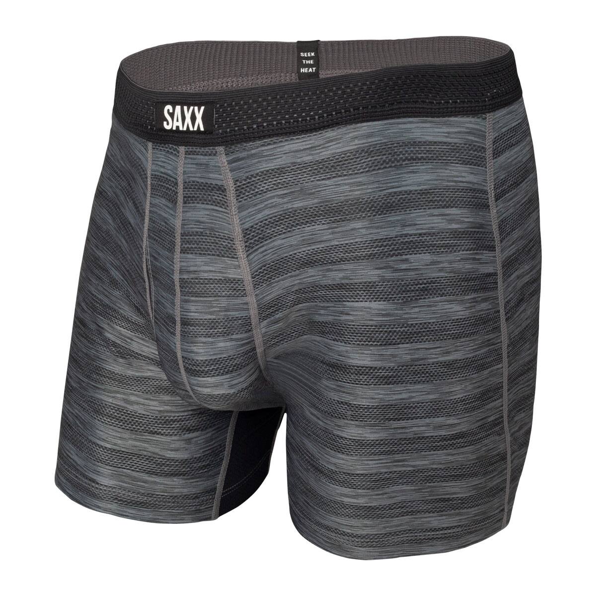 SAXX HOT SHOT BOXER BRIEF FLY BLACK HEATHER 21SP-I_photo_large