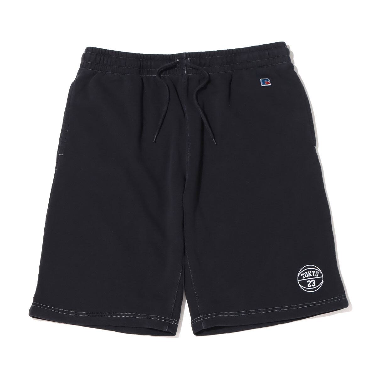 TOKYO 23 x RUSSELL ATHLETIC EMBROIDERY LOGO SWEAT SHORT BLACK 22SS-S_photo_large