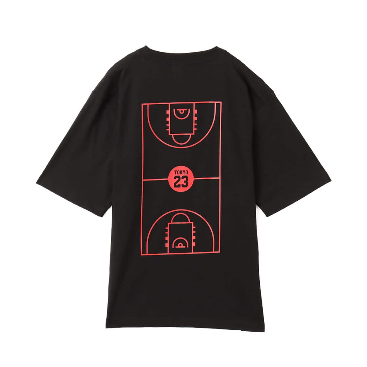 TOKYO 23 FULL COURT TEE BLACK & REDのメイン画像