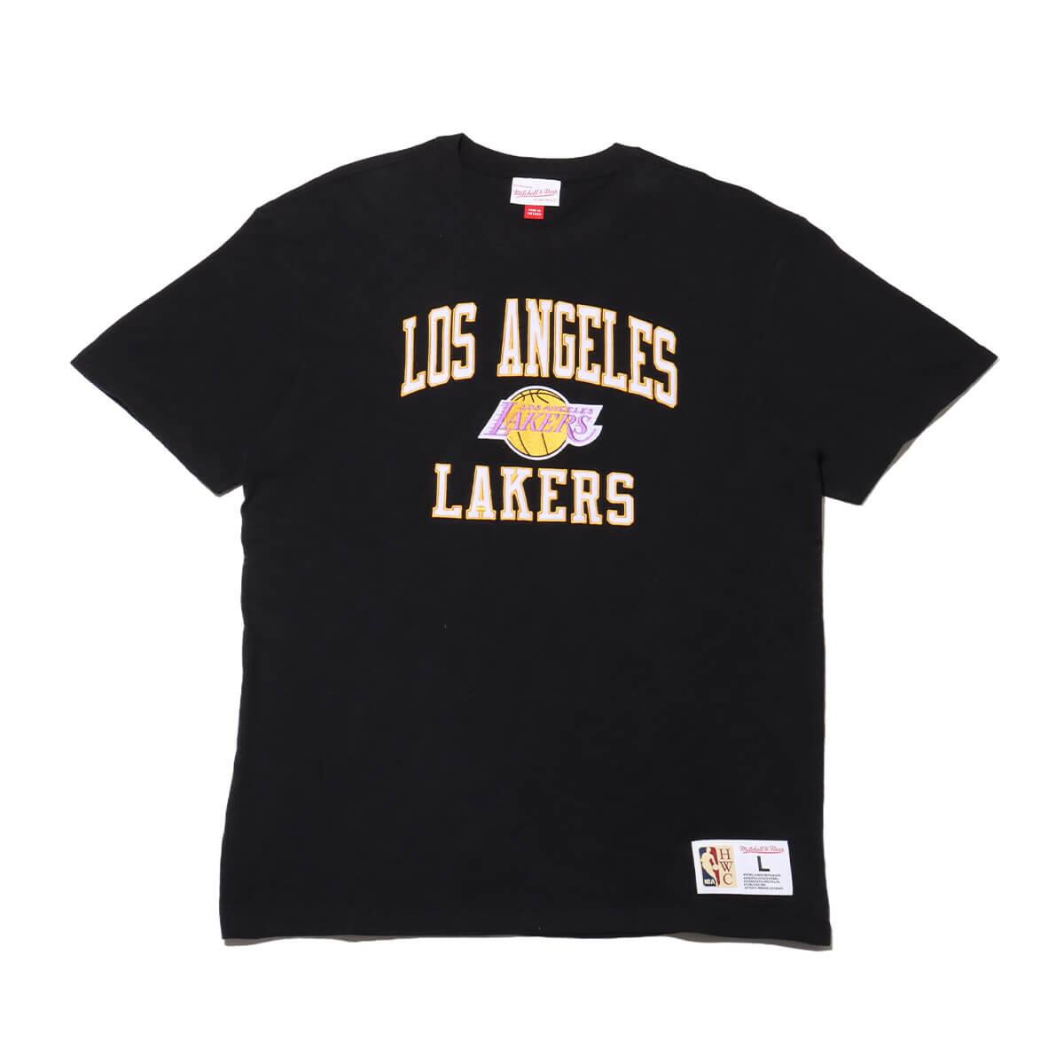 Mitchell & Ness NBA LEGENDARY SLUB SS TEE VINTAGE LOGO LAKERS BLACK のメイン画像