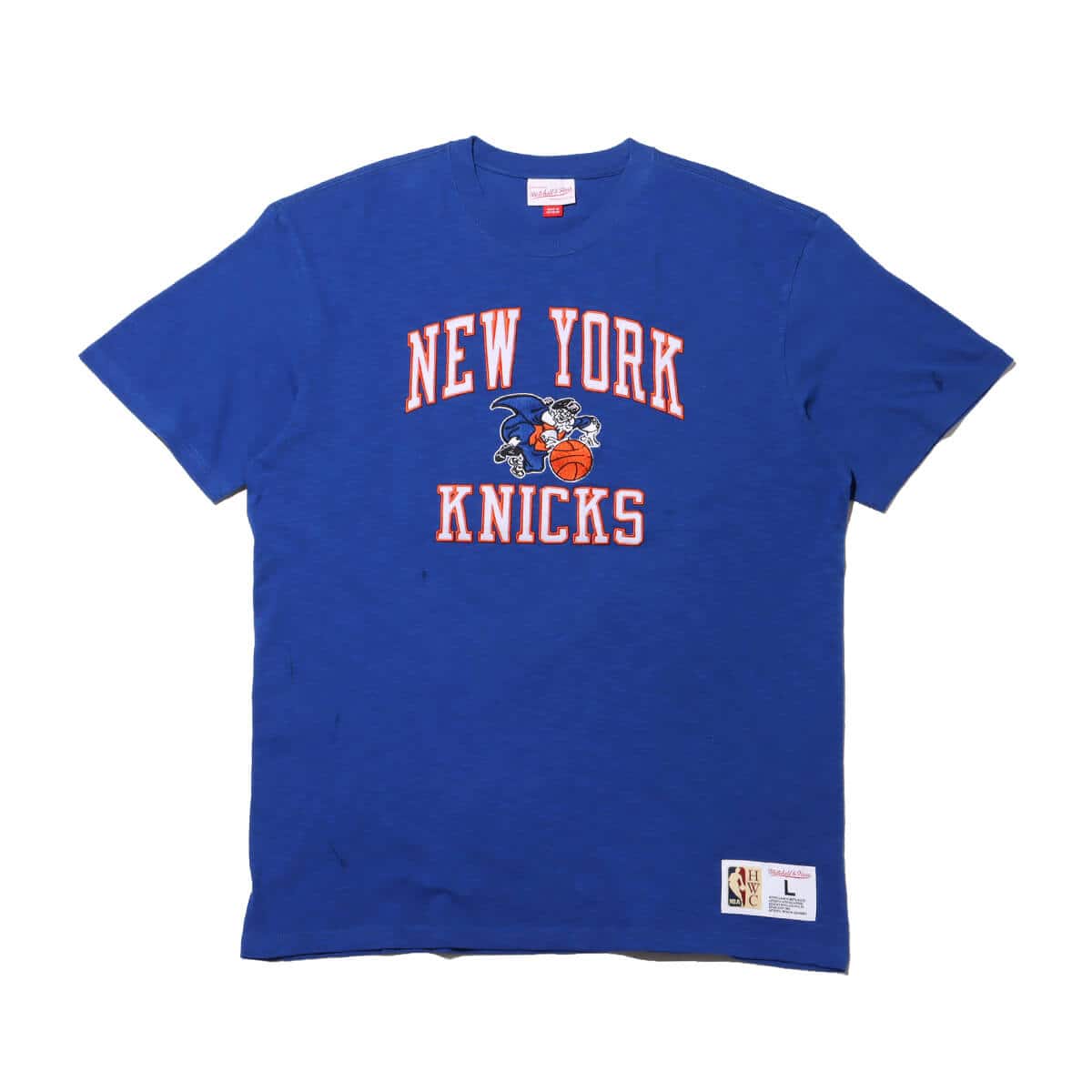 Mitchell & Ness NBA LEGENDARY SLUB SS TEE VINTAGE LOGO KNICKS BLUE のメイン画像