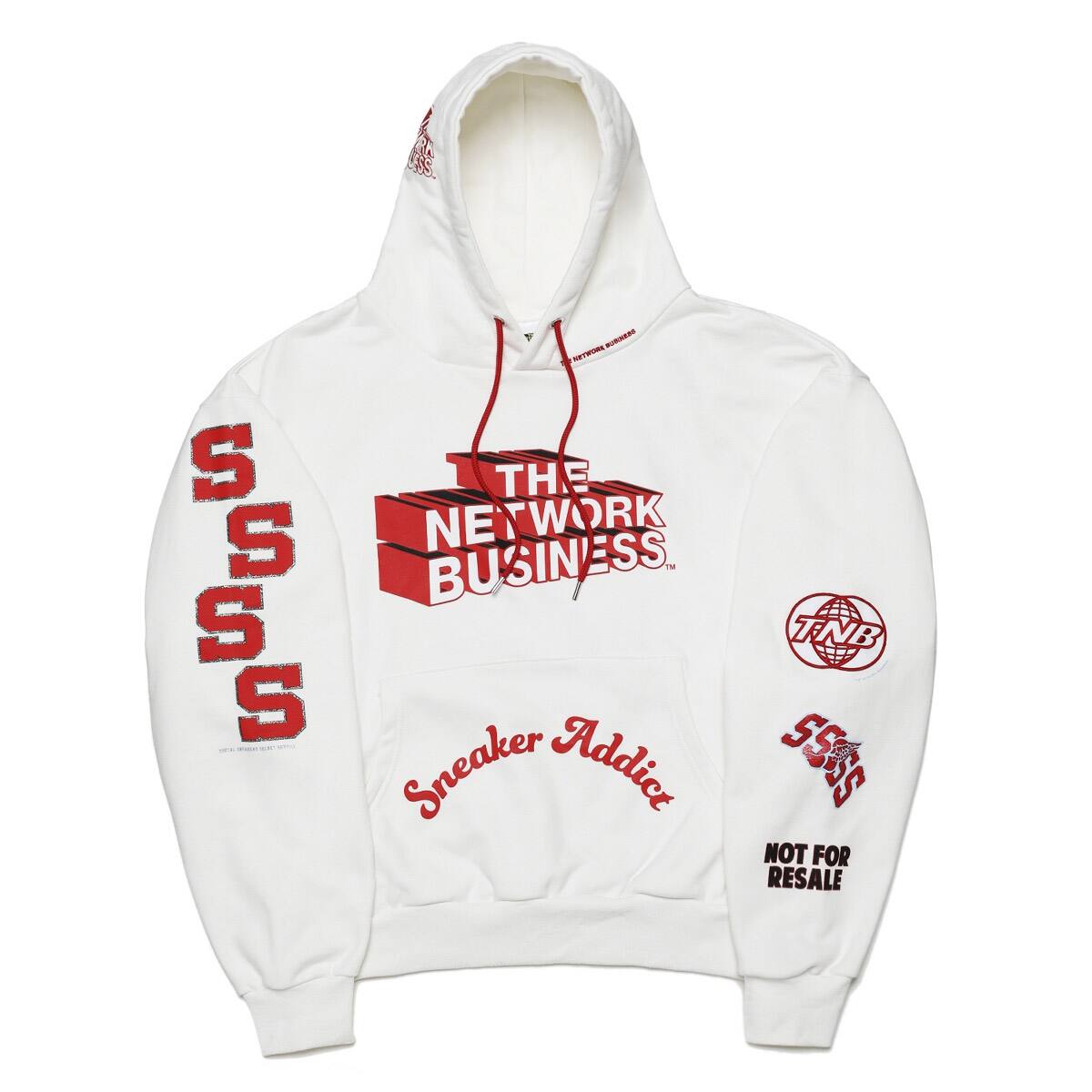 THE NETWORK BUSINESS Sweat Hoodie Carmine WHITE 21SP-S_photo_large