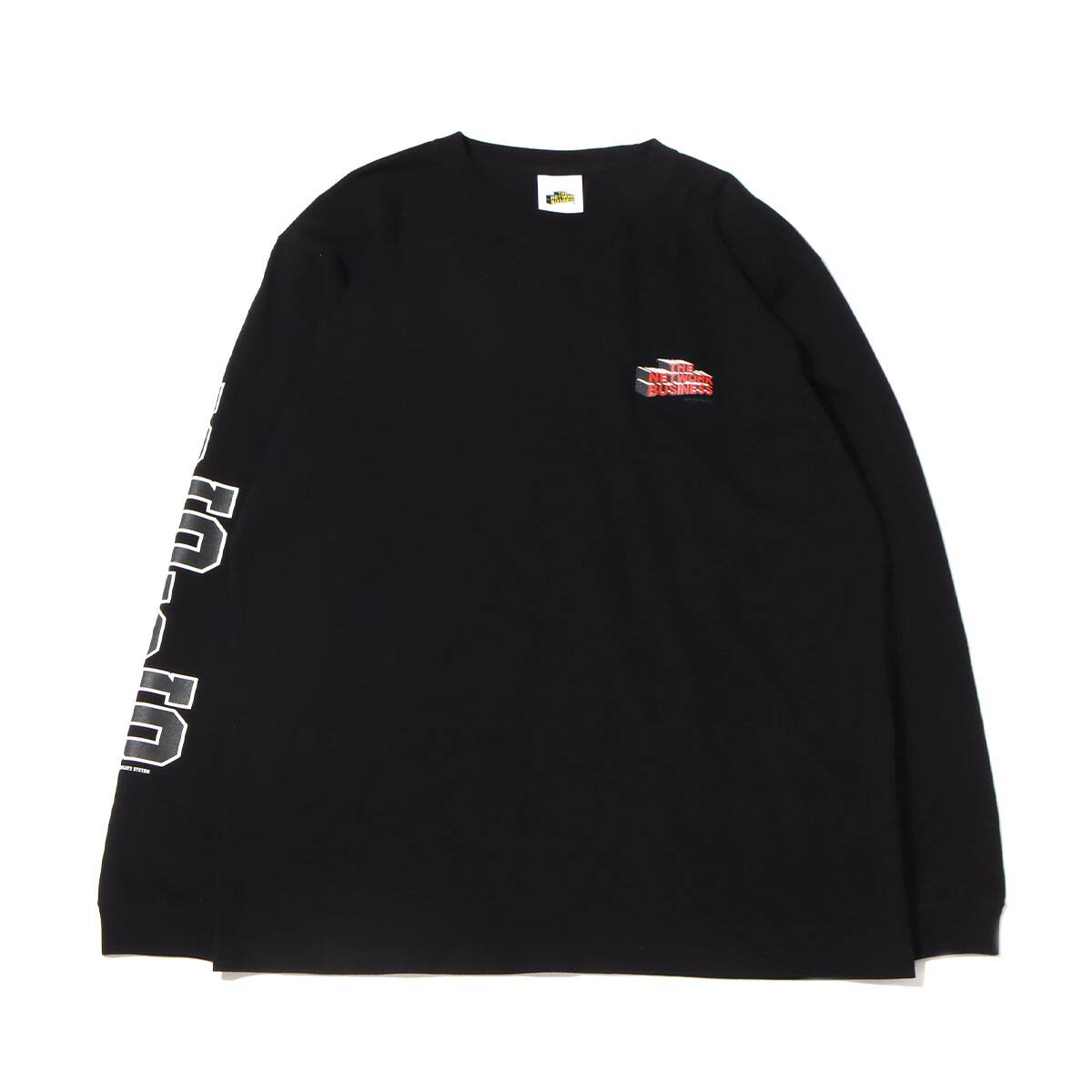 THE NETWORK BUSINESS L/S T-SHIRT BRED BLACK 21HO-I_photo_large