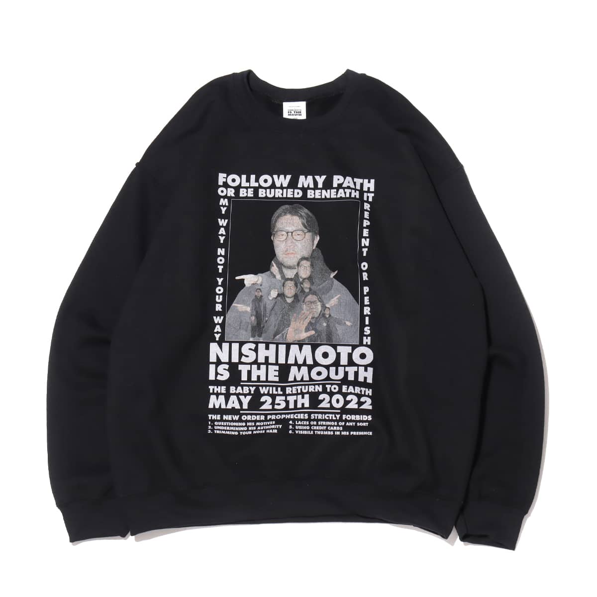 THE NEW ORDER NISHIMOTO IS THE MOUTH CREW NECK BLACK 21SP-I